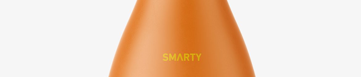 Matt curved bottle with pump mockup