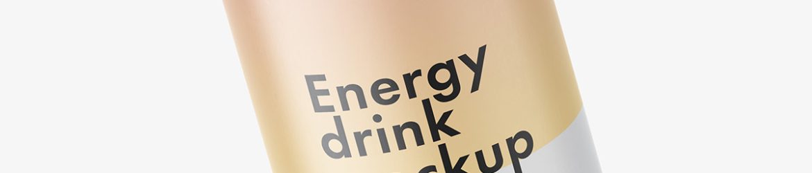 Matt energy drink mockup