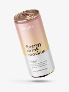 Matt energy drink mockup