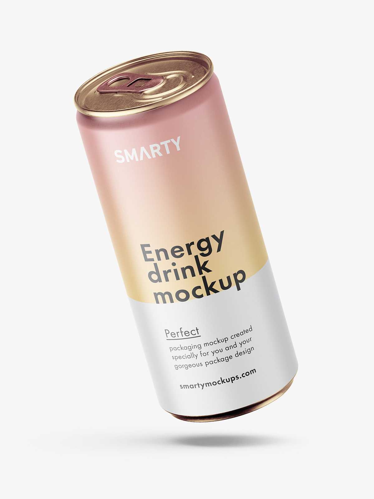 Matt energy drink mockup
