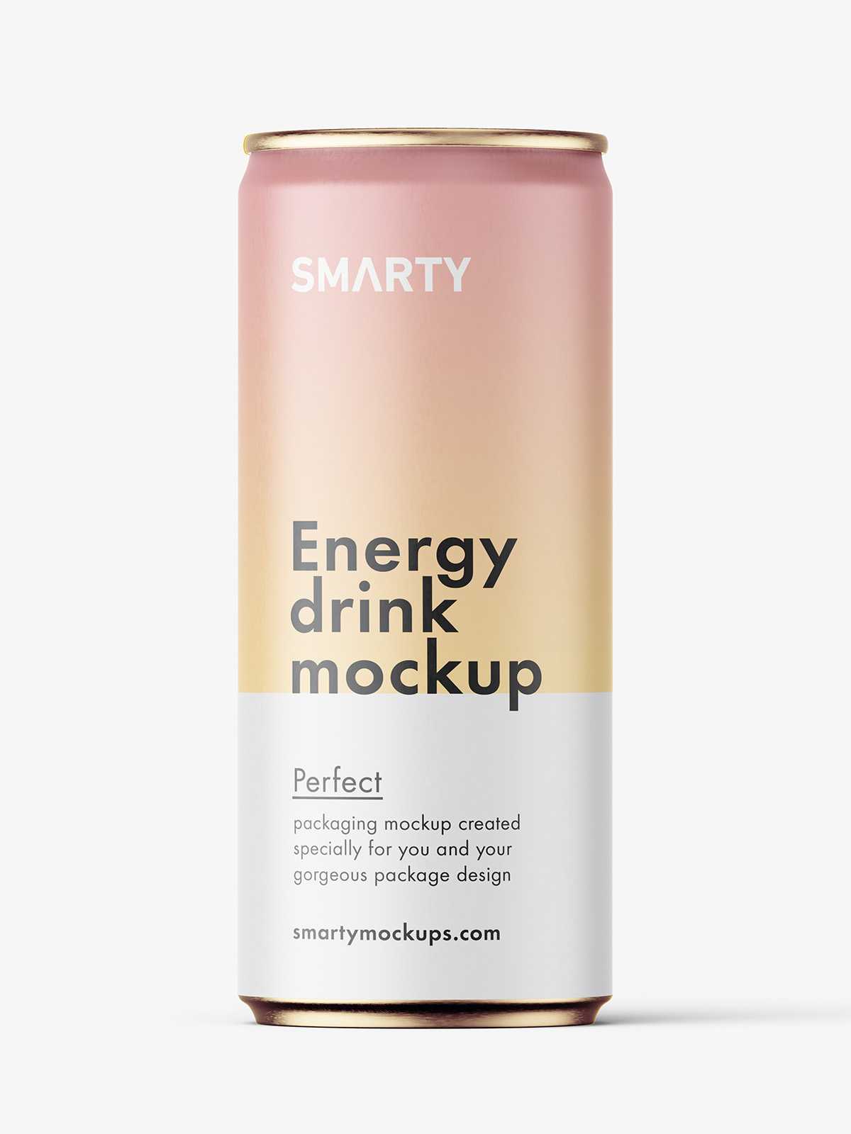 Matt energy drink mockup