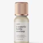 Matt essential oil bottle mockup