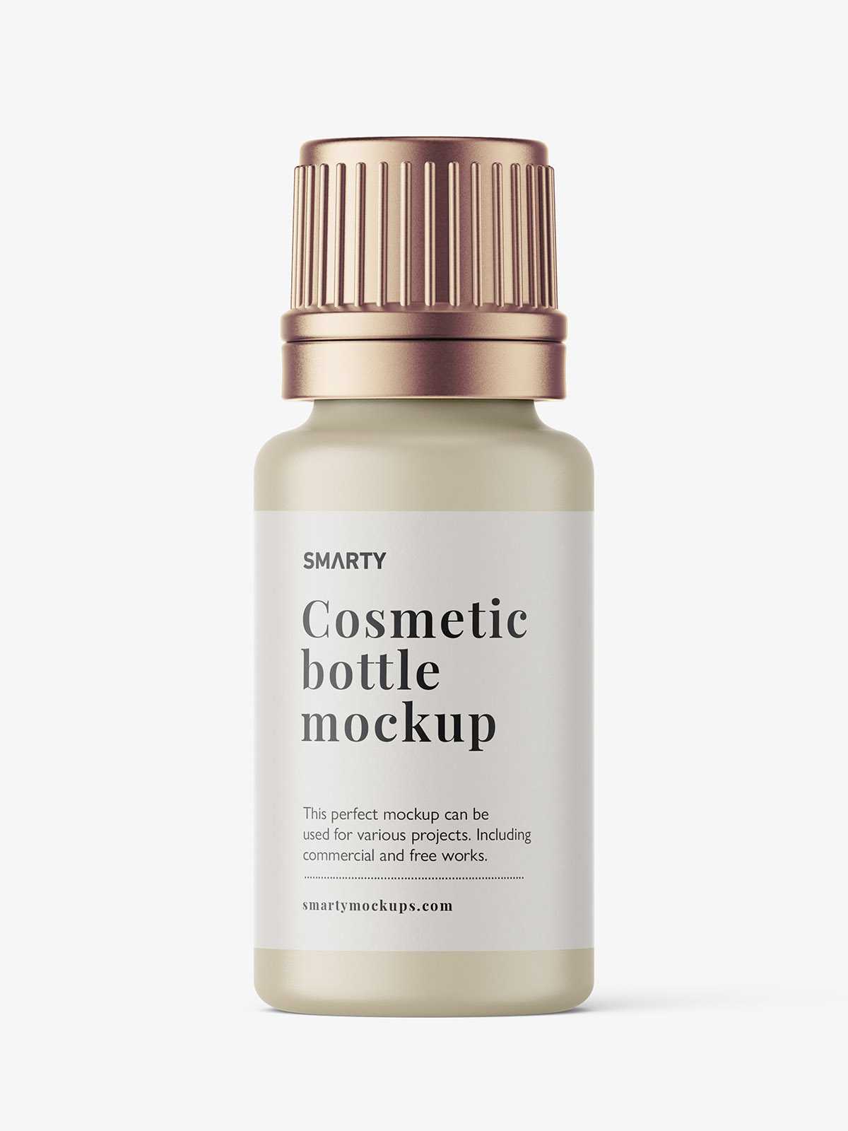 Matt essential oil bottle mockup
