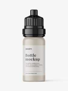 Matt essential oil bottle mockup