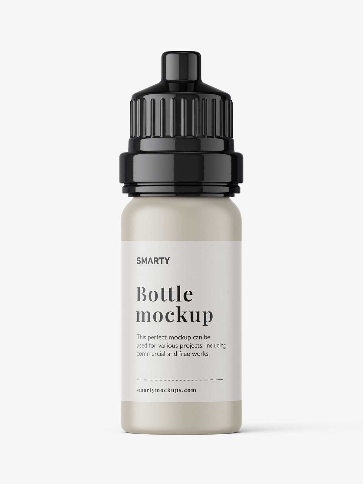 Matt essential oil bottle mockup