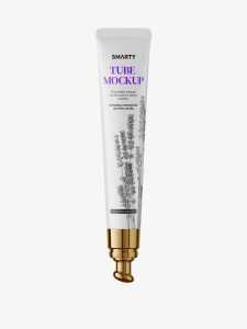 Matt eye cream tube mockup