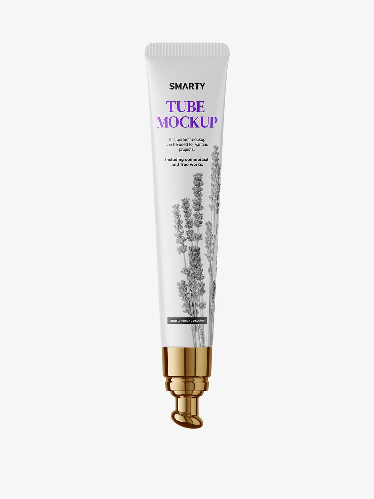 Matt eye cream tube mockup