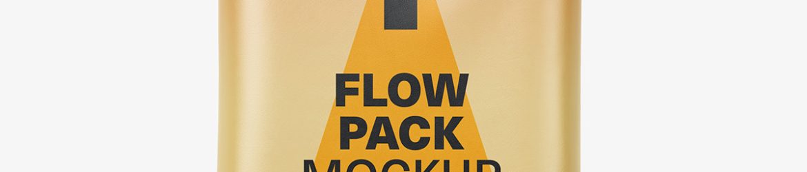 Matt flow pack mockup