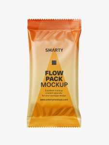Matt flow pack mockup