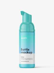 Matt foamer bottle mockup