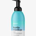 Matt foamer bottle mockup