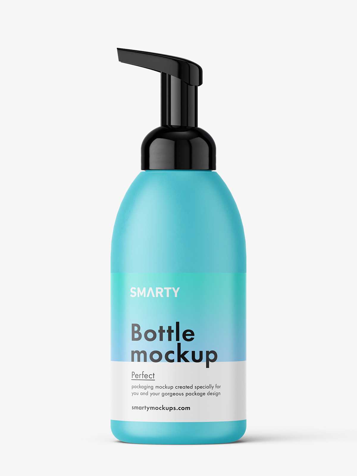 Matt foamer bottle mockup