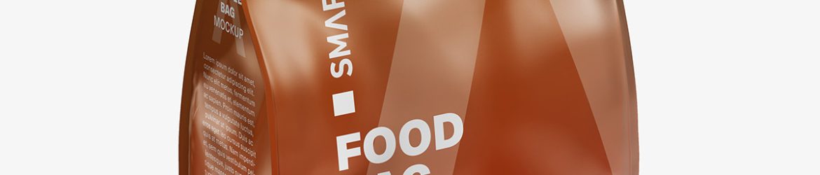 Matt food bag mockup