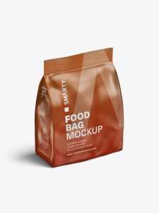 Matt food bag mockup
