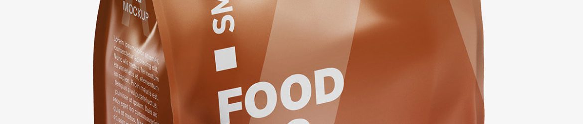 Matt food bag mockup
