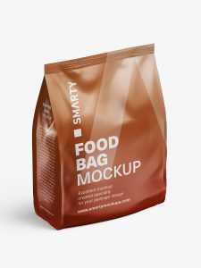 Matt food bag mockup