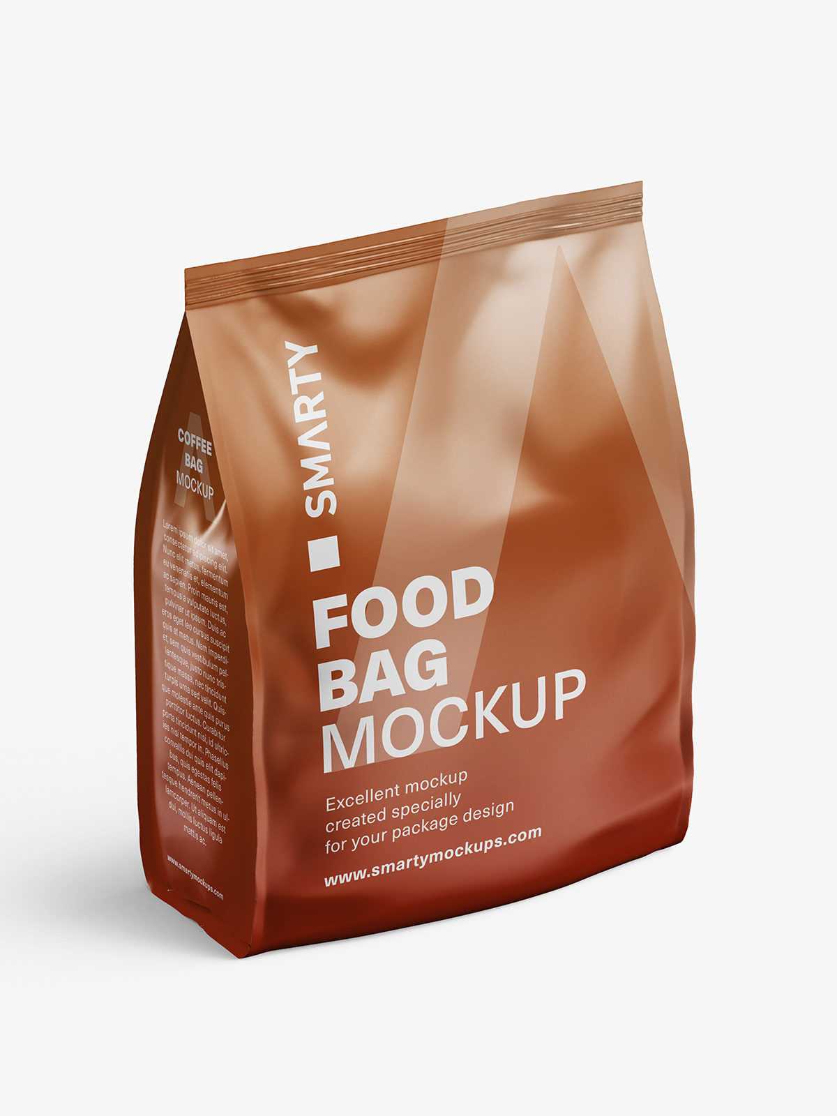Matt food bag mockup
