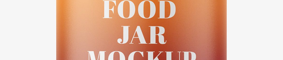 Matt food jar mockup