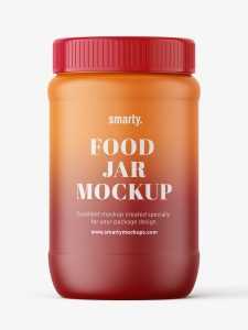 Matt food jar mockup