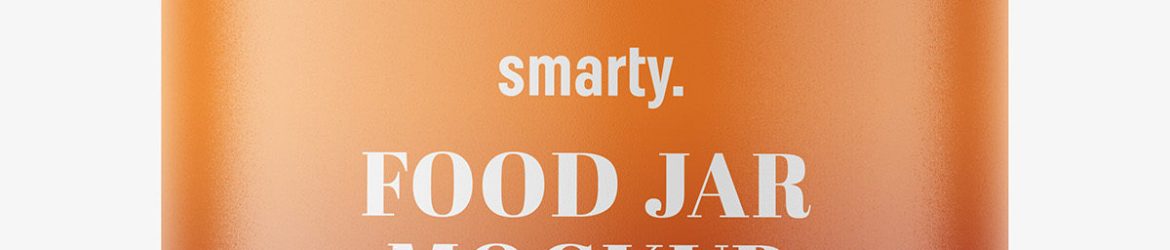 Matt food jar mockup