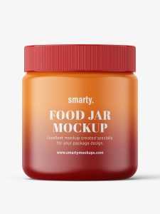 Matt food jar mockup