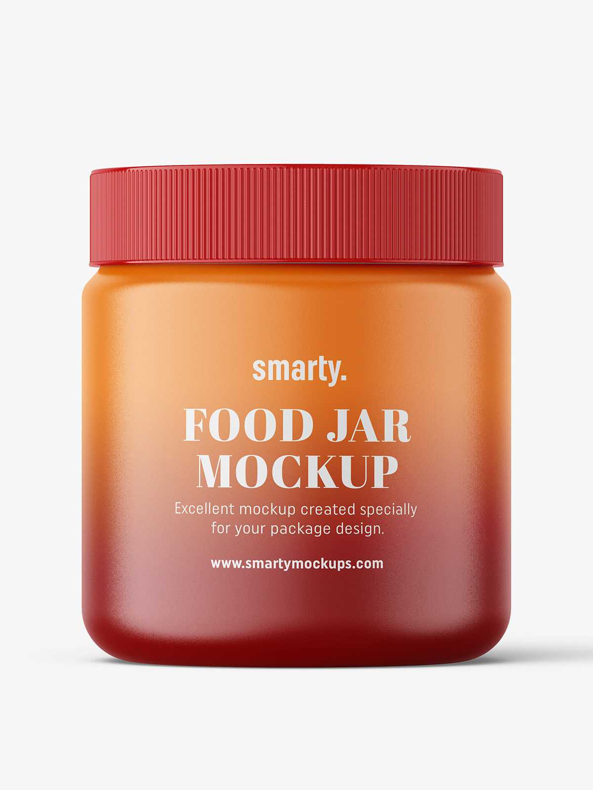 Matt food jar mockup