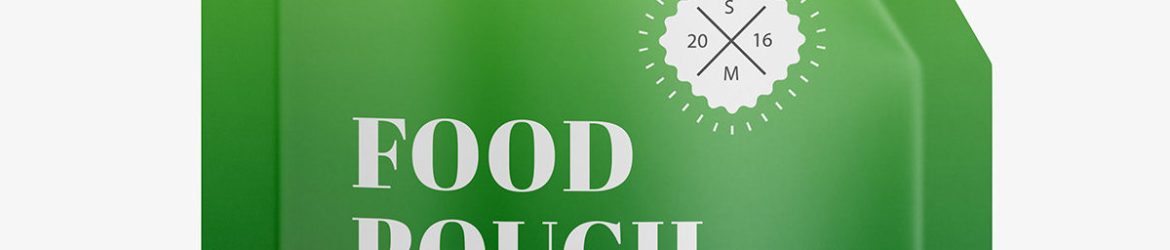 Matt food pouch mockup