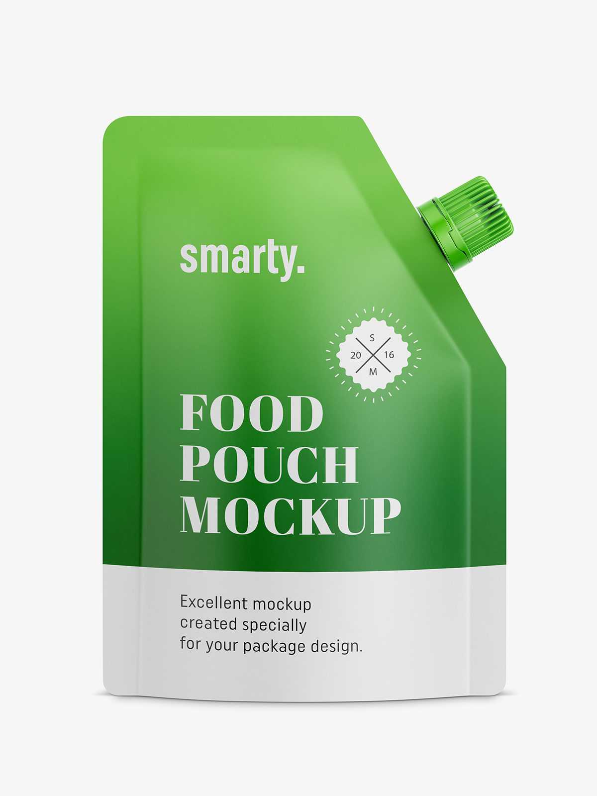 Matt food pouch mockup