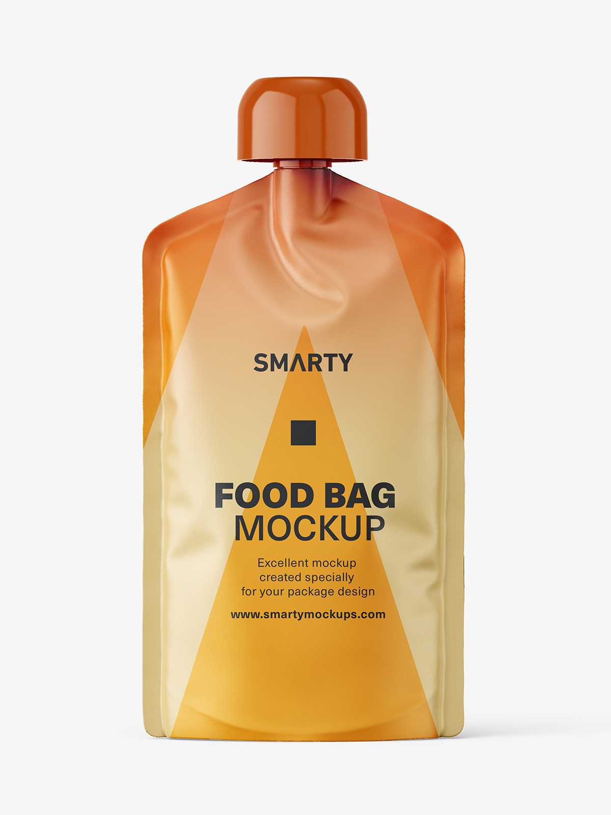 Matt food sachet mockup