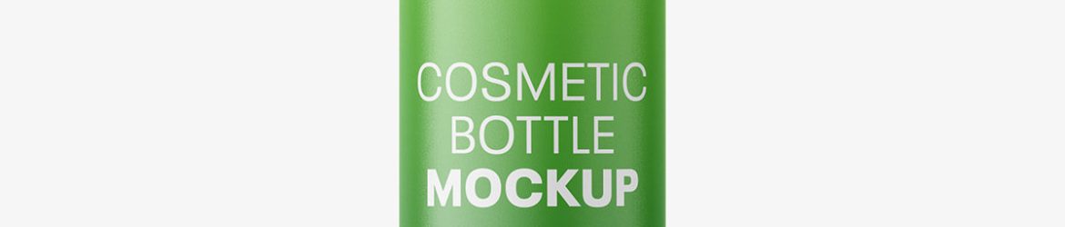 Matt hair mousse bottle mockup