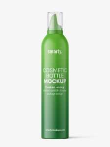 Matt hair mousse bottle mockup