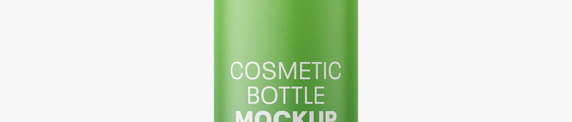 Matt hair mousse bottle mockup