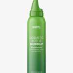 Matt hair mousse bottle mockup