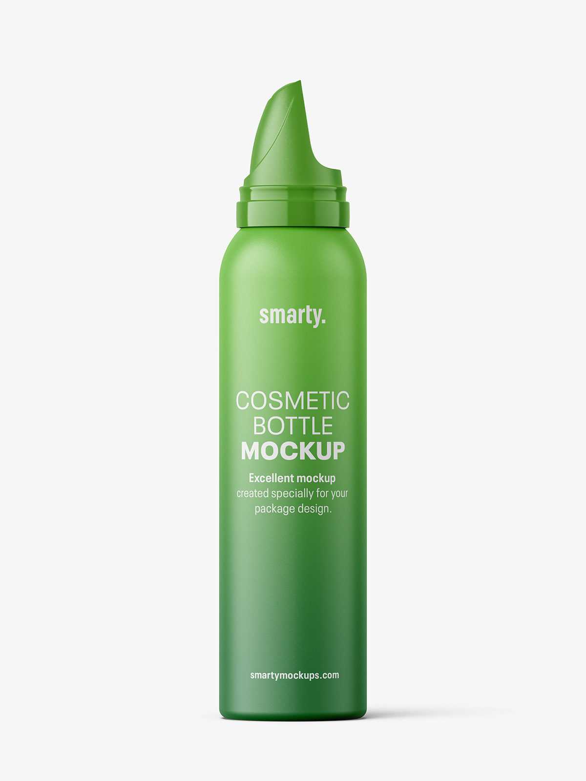 Matt hair mousse bottle mockup