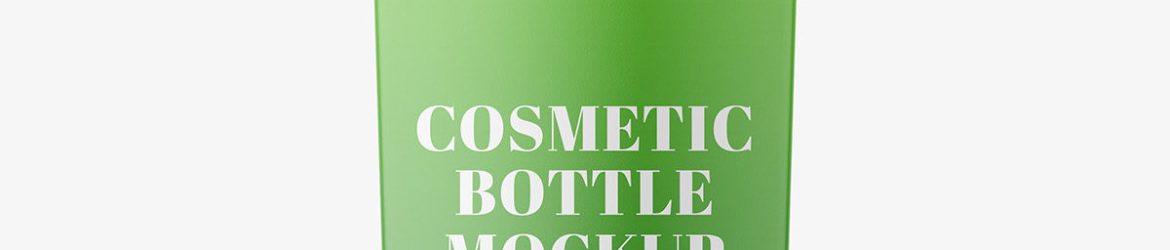 Matt hygiene bottle mockup