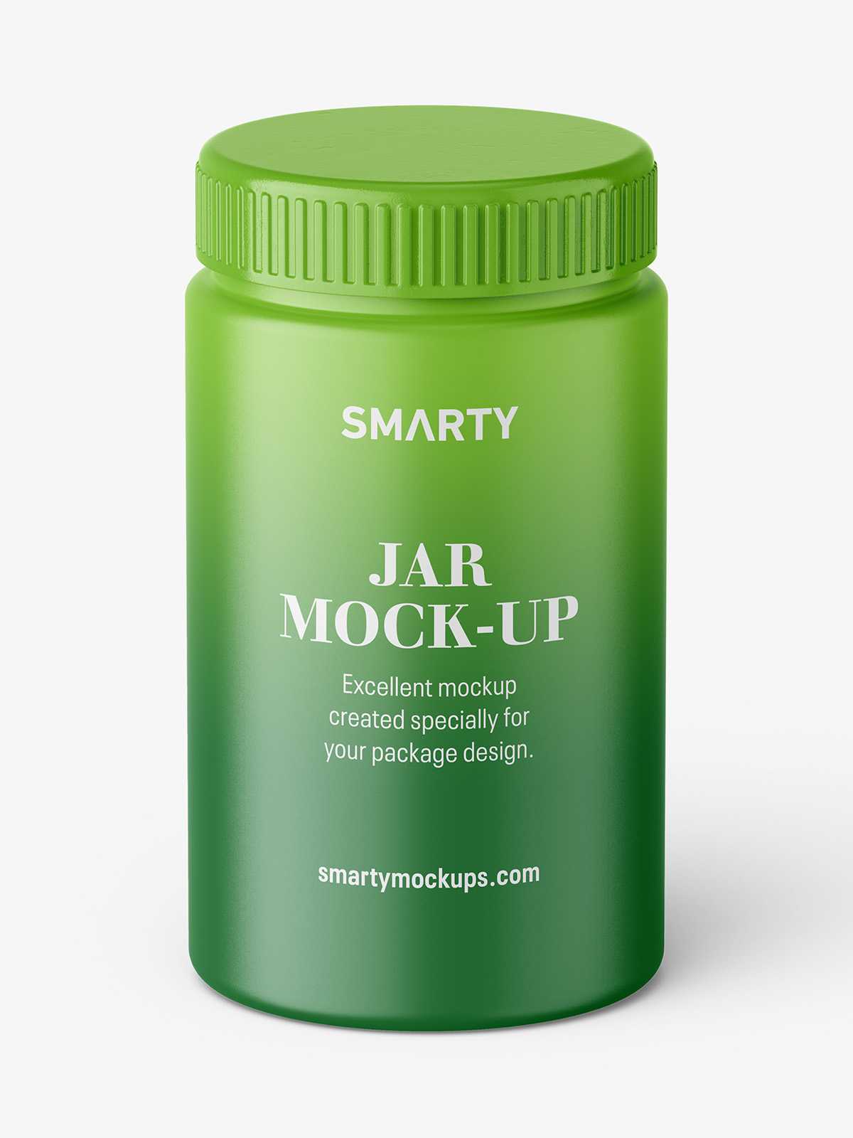 Matt jar mockup / top view