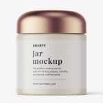 Matt jar with rounded lid mockup
