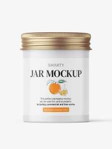 Matt jar with screwcap mockup