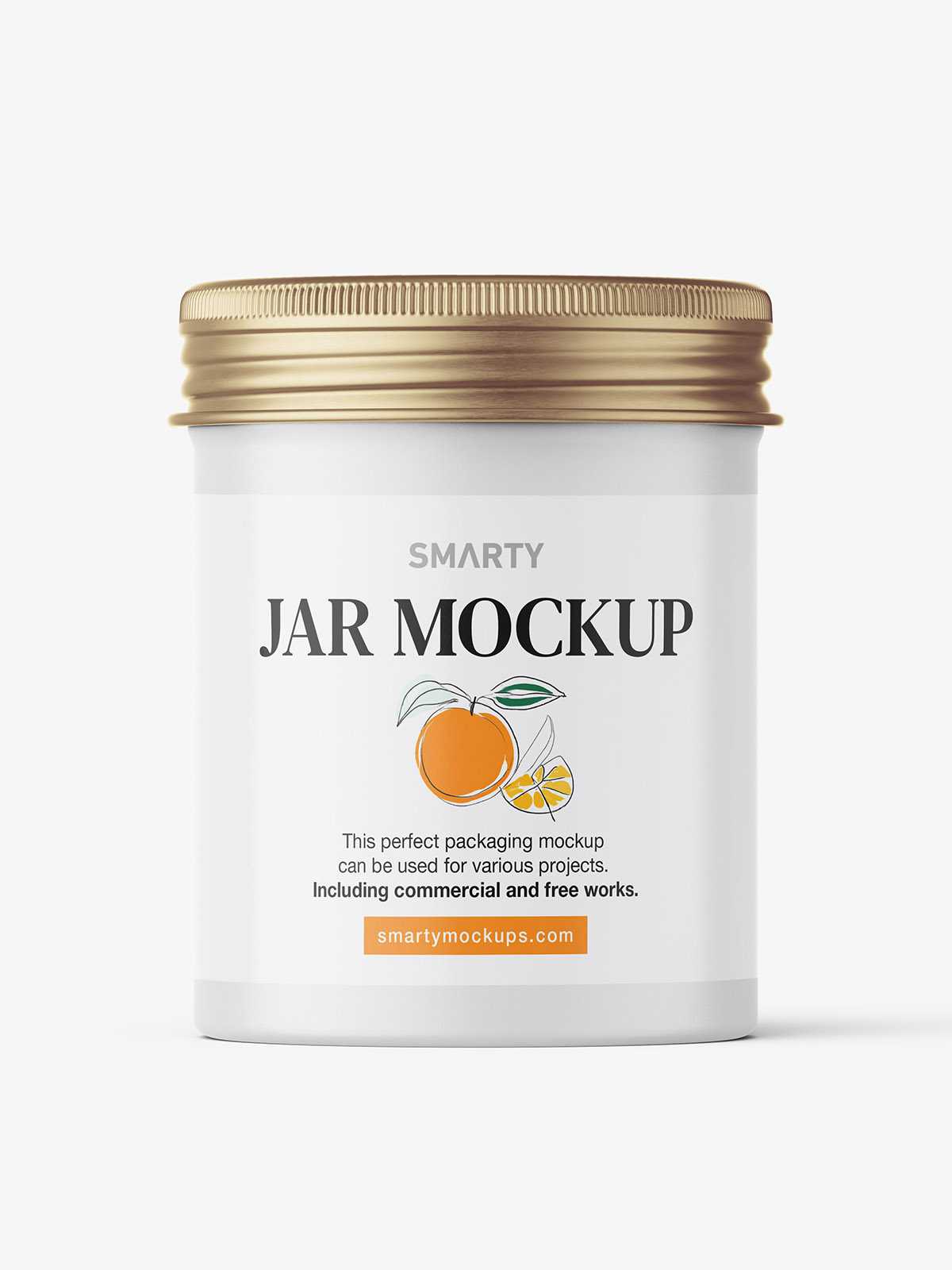 Matt jar with screwcap mockup