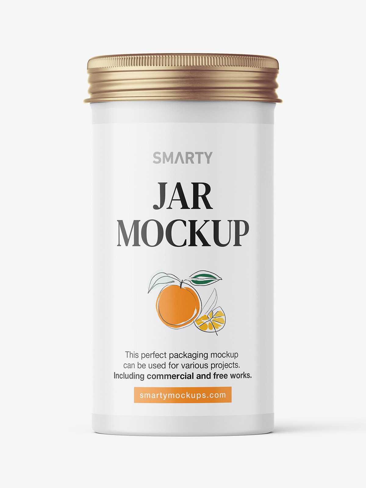 Matt jar with screwcap mockup