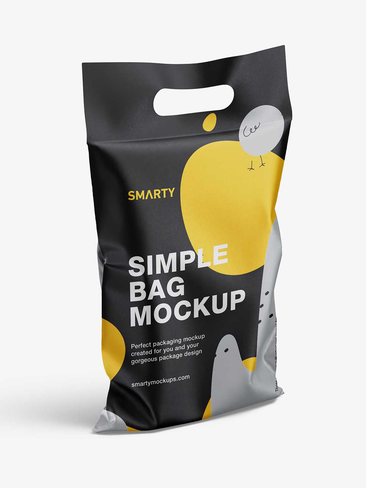 Matt loose bag mockup