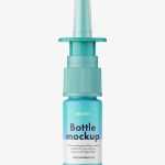 Matt nasal spray bottle mockup