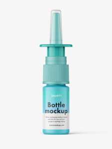 Matt nasal spray bottle mockup