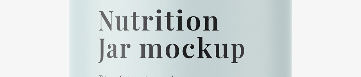 Matt nutrition jar mockup