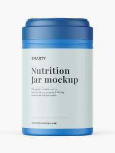 Matt nutrition jar mockup
