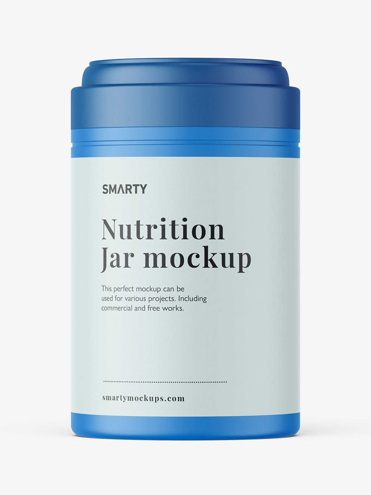 Matt nutrition jar mockup