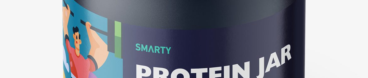 Matt nutrition jar mockup
