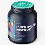 Matt nutrition jar mockup