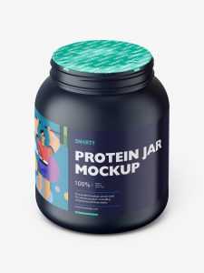 Matt nutrition jar mockup