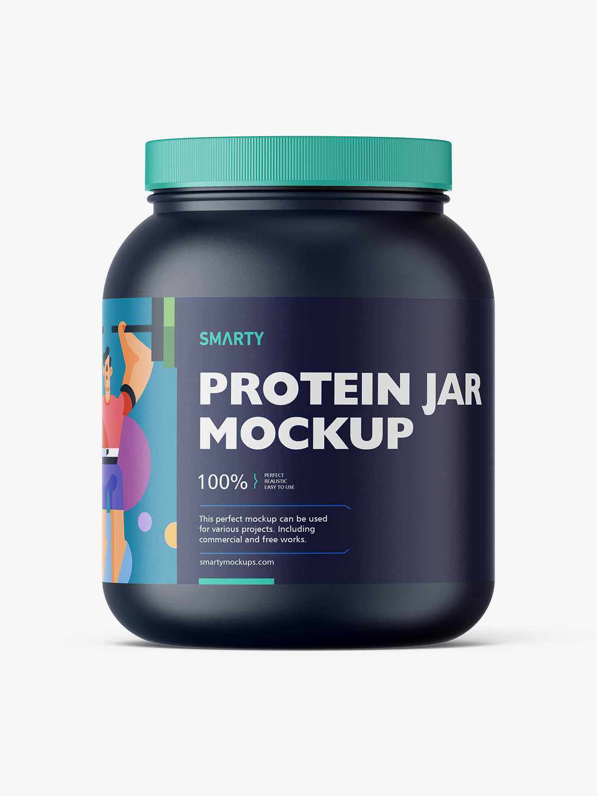 Matt nutrition jar mockup